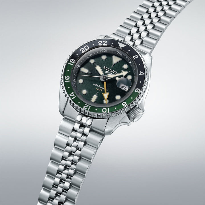 Seiko 5 Sports SKX GMT Bi-Colour Green Automatic 42.5mm Watch SSK035
