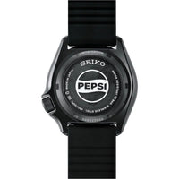 Seiko 5 Sports x PEPSI Limited Edition Collaboration in All-Black Automatic GMT Watch SSK047K1