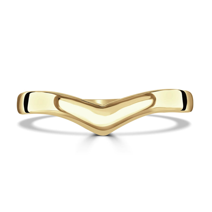 Wishbone 9ct Yellow Gold Wedding Ring by Brown & Newirth