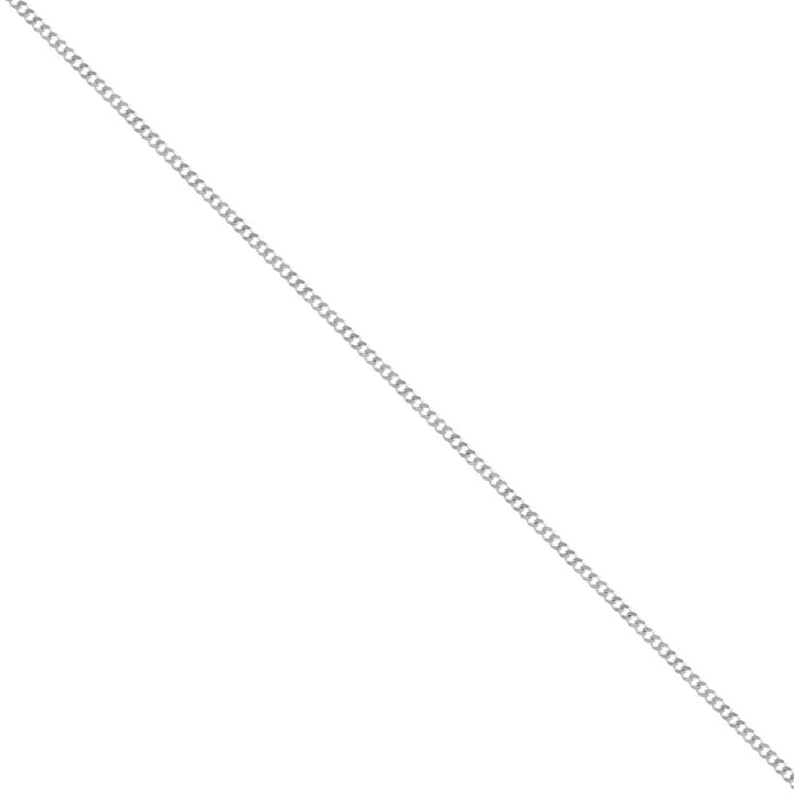 Silver 16 Inch Close Curb Chain