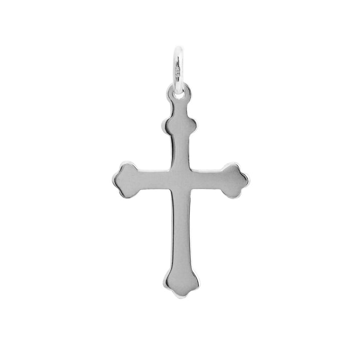 Silver Polished Cross Pendant