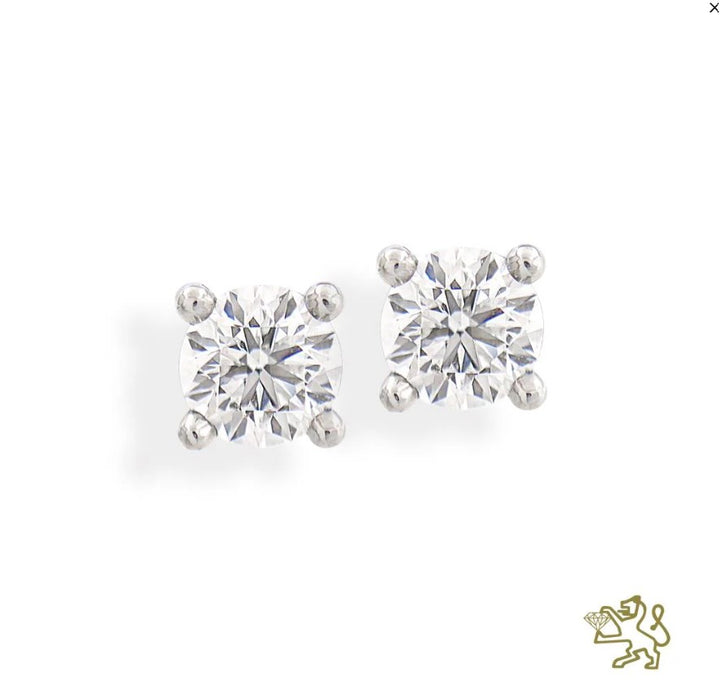 Open Tulip 0.50ct Diamond Platinum Earrings