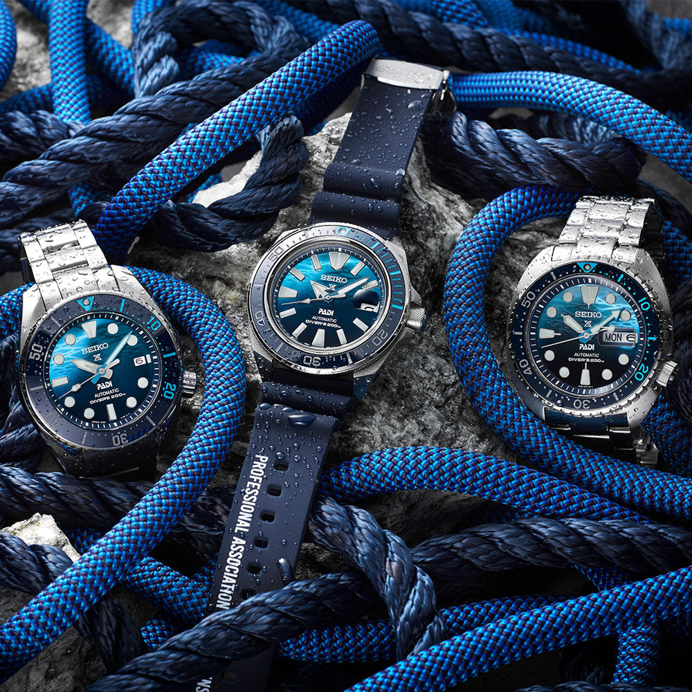 Seiko Prospex ‘Great Blue’ ‘Samurai’ Scuba PADI Special Edition 43.8mm Automatic Watch SRPJ93 - Michael Jones Jeweller