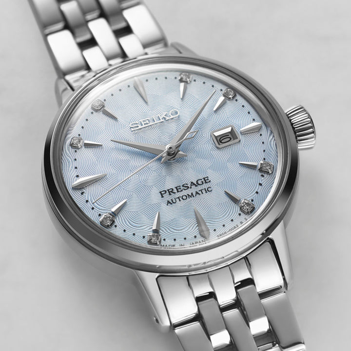 Seiko Presage Cocktail Time 'Skydiving' Diamond Automatic 30.2mm Watch SRE007