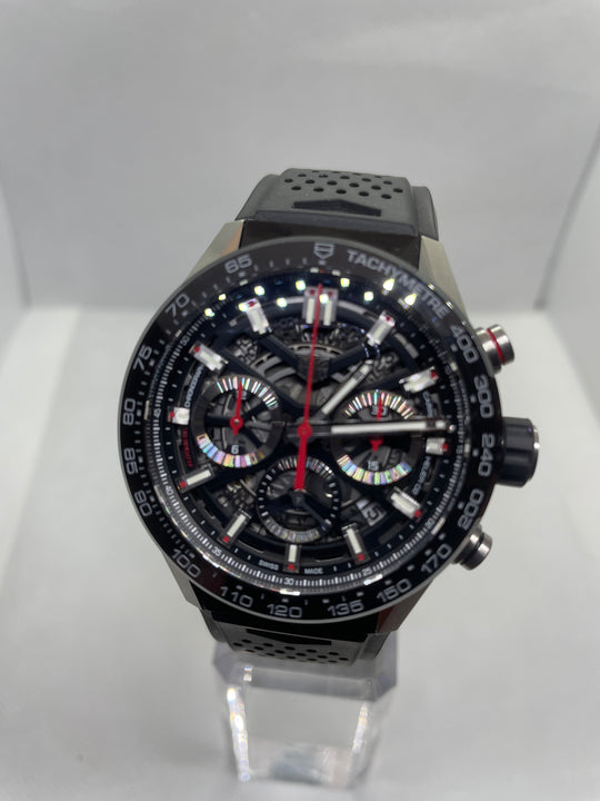 Pre-Owned Tag Heuer Carrera 43mm Skeleton Dial CBG2010 - Michael Jones Jeweller