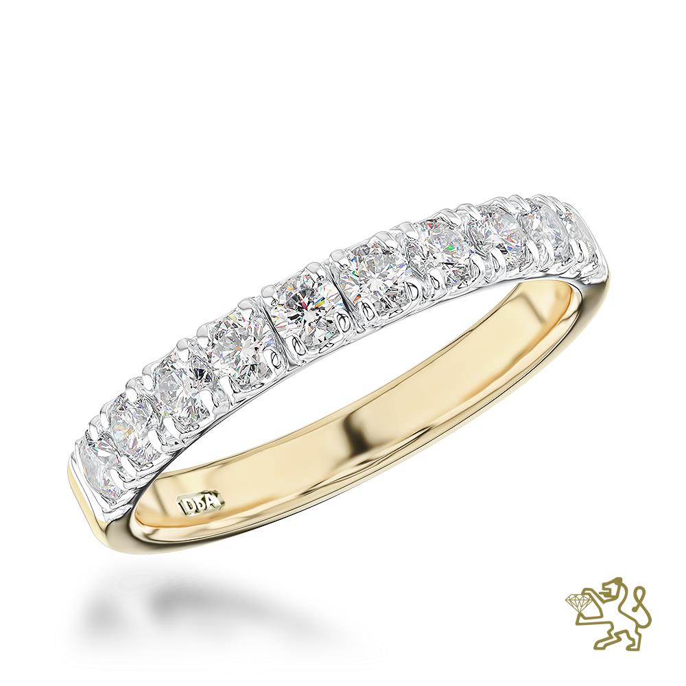 Skye Eternity Bridal 0.22ct Diamond 18ct Yellow Gold and Platinum Eternity Ring - Michael Jones Jeweller