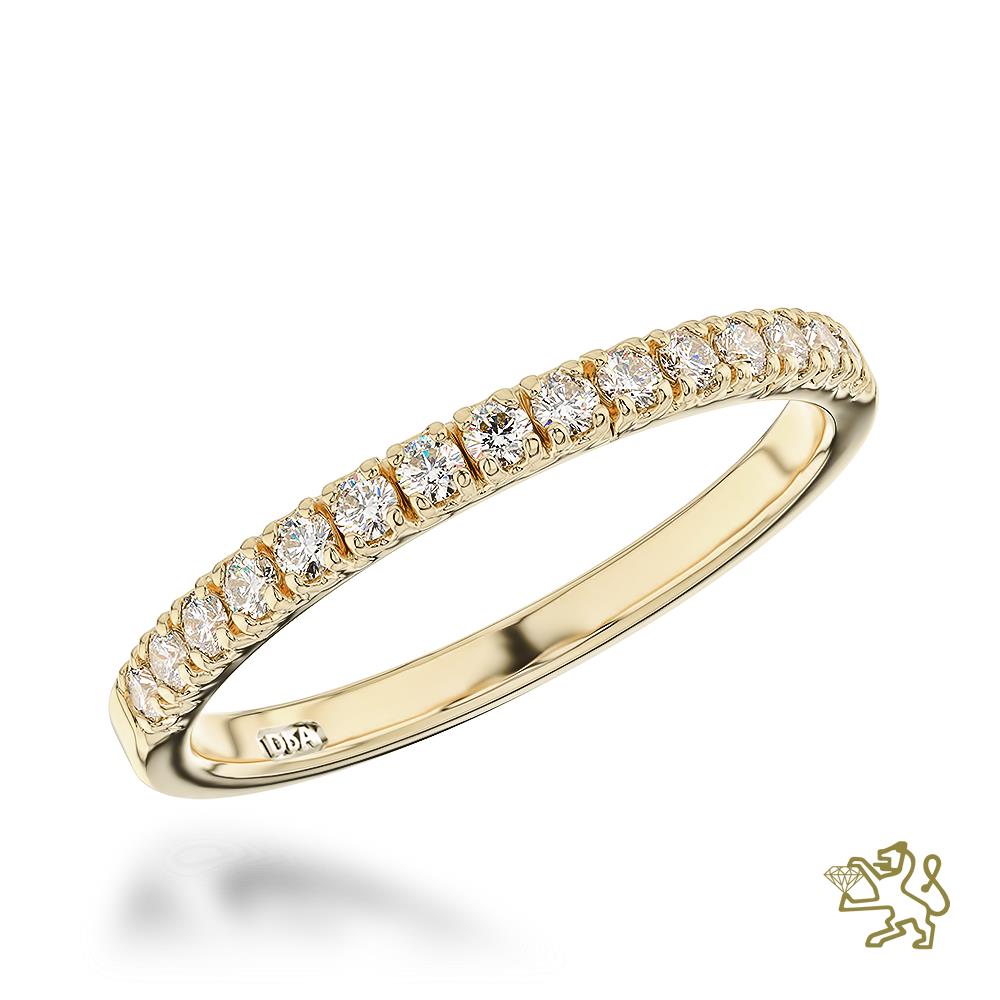 Skye Eternity Bridal 0.22ct Diamond 18ct Yellow Gold Eternity Ring - Michael Jones Jeweller