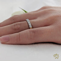 Skye Eternity Bridal 0.53ct Diamond 18ct Yellow Gold and Platinum Eternity Ring - Michael Jones Jeweller
