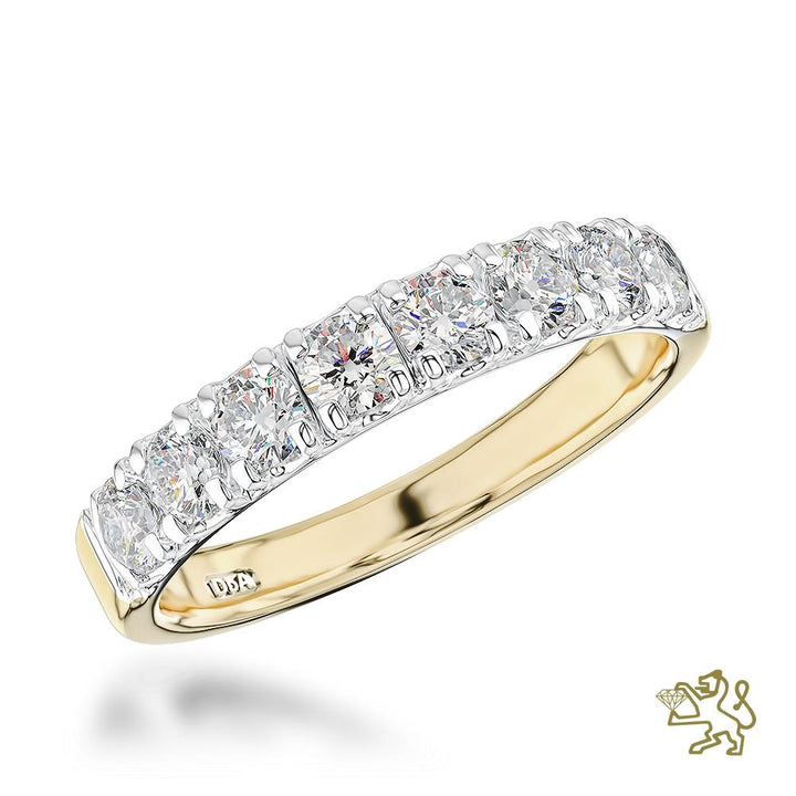 Skye Eternity Bridal 0.78ct Diamond 18ct Yellow Gold and Platinum Eternity Ring