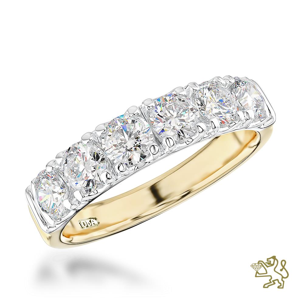 Skye Eternity Bridal 1.14ct Diamond 18ct Yellow Gold and Platinum Eternity Ring - Michael Jones Jeweller