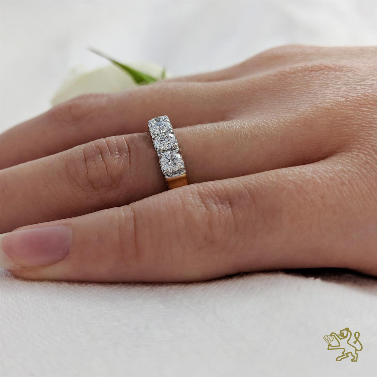Skye Eternity Bridal 1.14ct Diamond 18ct Yellow Gold and Platinum Eternity Ring - Michael Jones Jeweller