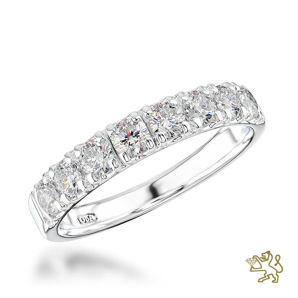Skye Eternity Bridal 0.74ct Diamond Platinum Eternity Ring - Michael Jones Jeweller
