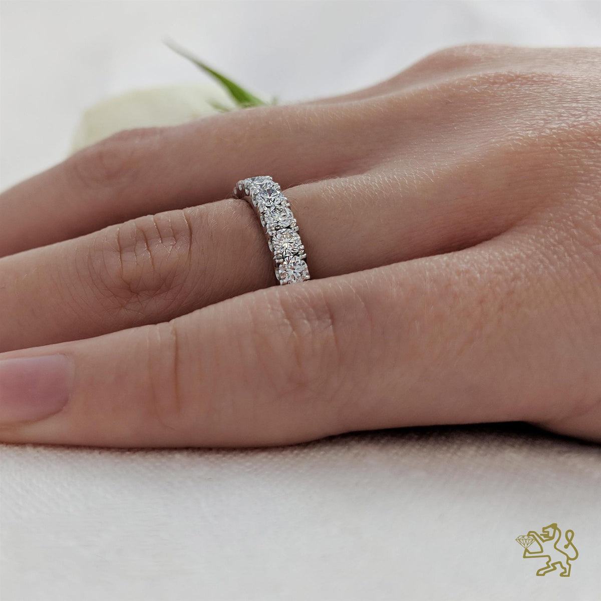 Skye Eternity Bridal 0.74ct Diamond Platinum Eternity Ring - Michael Jones Jeweller