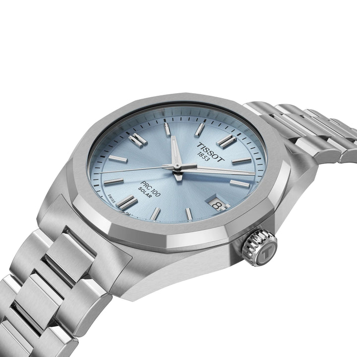 Tissot PRC 100 34mm Ice Blue Solar Watch T1518221135100