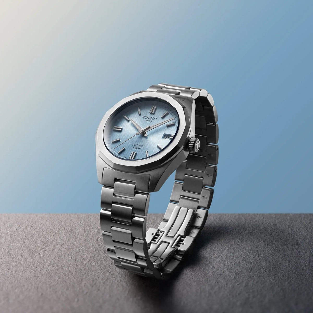 Tissot PRC 100 34mm Ice Blue Solar Watch T1518221135100 - Michael Jones Jeweller