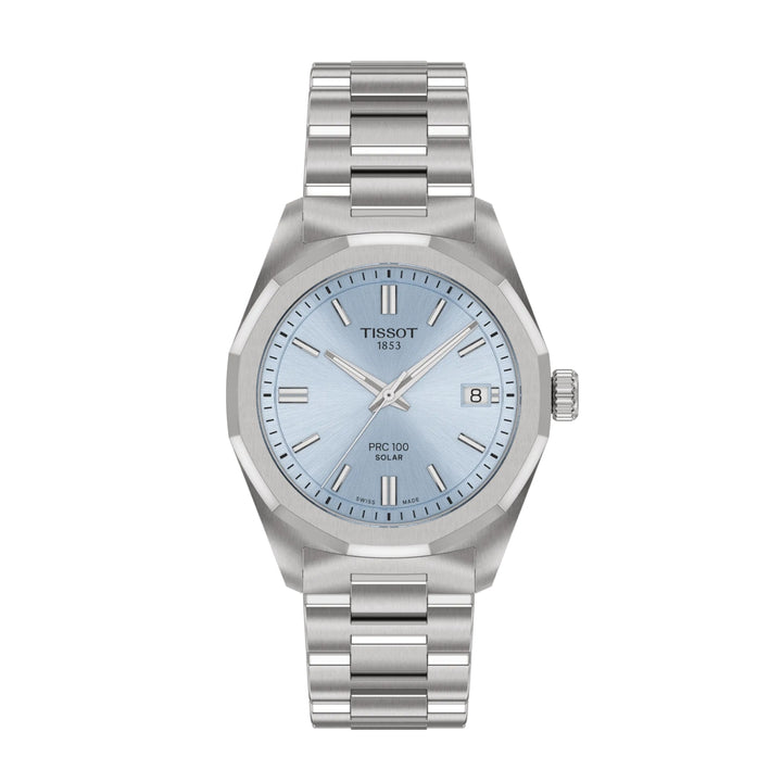 Tissot PRC 100 34mm Ice Blue Solar Watch T1518221135100