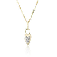 Diamond Heart 9ct Yellow Gold Pendant - Michael Jones Jeweller