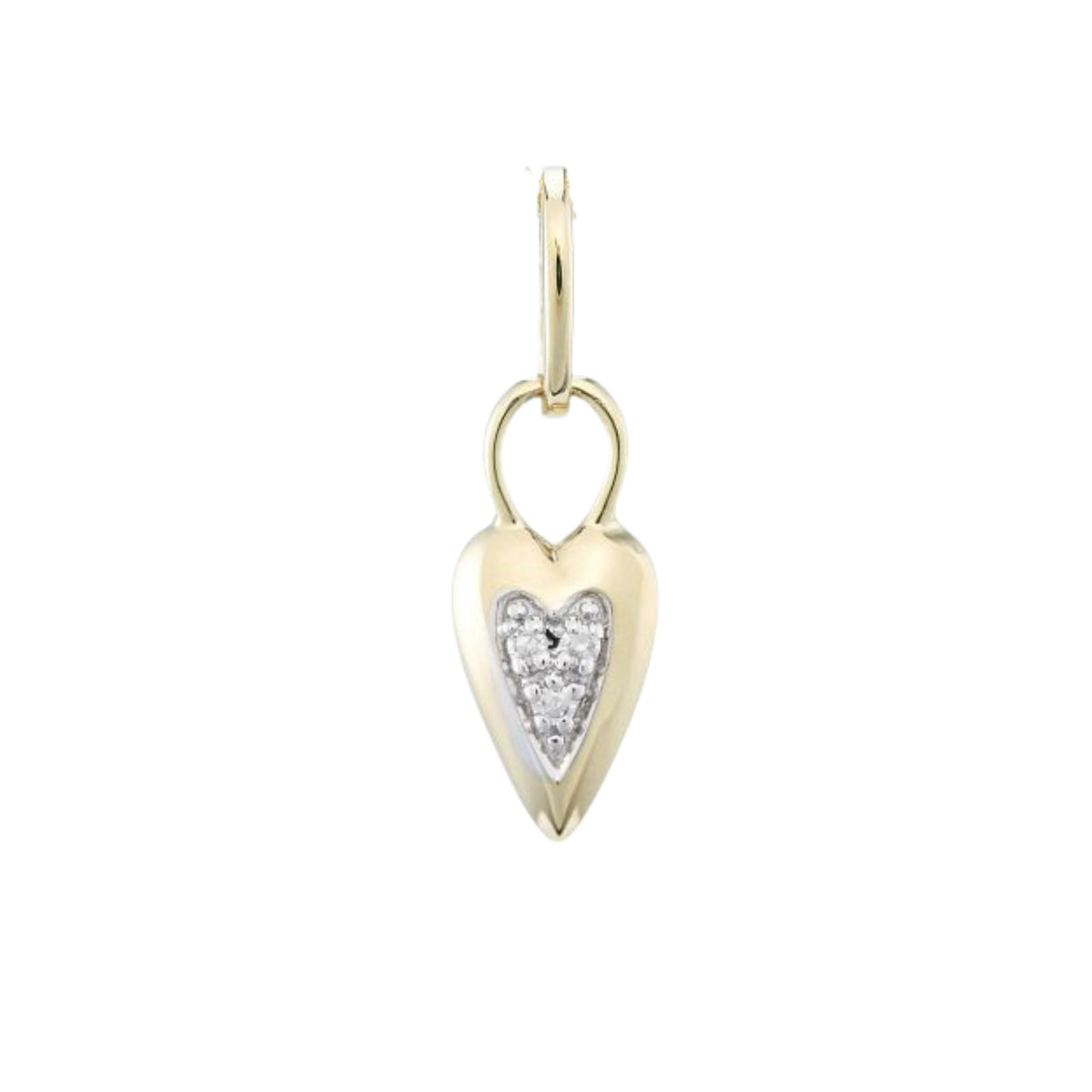 Diamond Heart 9ct Yellow Gold Pendant - Michael Jones Jeweller