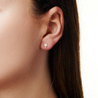 Yoko Trend Freshwater Pearl and Diamond 18ct Yellow Gold Stud Earrings