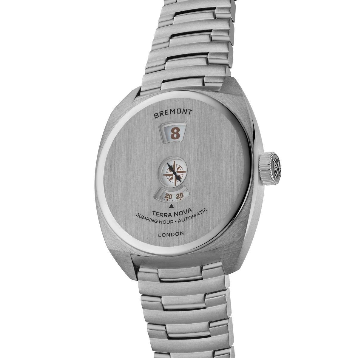 Bremont Terra Nova Jumping Hour 38mm Automatic Watch TN38-JH-SS-CC-B - Michael Jones Jeweller