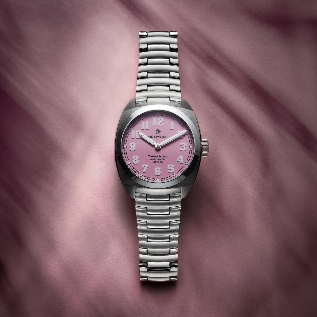Bremont Terra Nova 38mm Limited Edition Pink Automatic Watch TN38-ND-SS-PK-B - Michael Jones Jeweller
