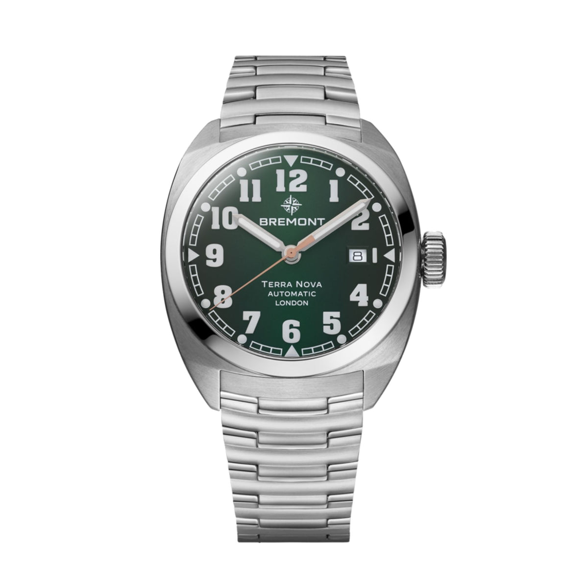 Bremont Terra Nova 40.5mm Automatic Watch TN40-DT-SS-GN-B - Michael Jones Jeweller