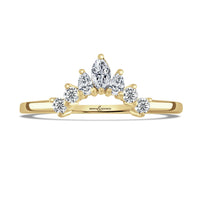 Tiara Style Diamond 9ct Yellow Gold Wedding Ring by Brown & Newirth - Michael Jones Jeweller
