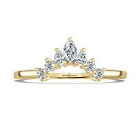 Tiara Style Diamond 9ct Yellow Gold Wedding Ring by Brown & Newirth