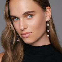 Yana Nesper Akoya Pearl 18ct Yellow Gold Chain Drop Earrings