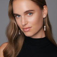 Yana Nesper Akoya Pearl 18ct Yellow Gold Chain Drop Earrings