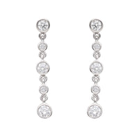 Diamond 0.43ct 18ct White Gold Bubble Drop Earrings
