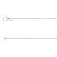 9ct White Gold 18 Inch Diamond Cut Curb Link Chain