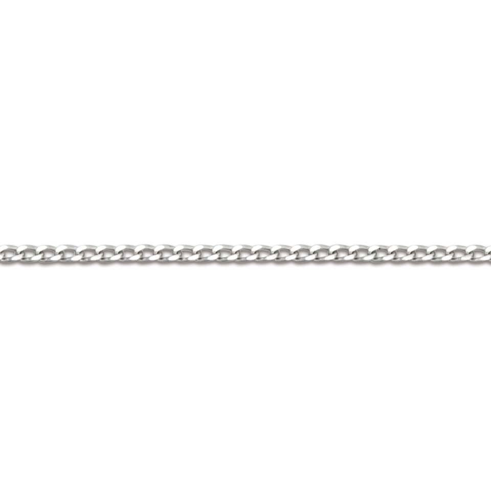 9ct White Gold 18 Inch Diamond Cut Curb Link Chain - Michael Jones Jeweller