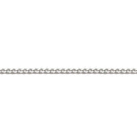 9ct White Gold 18 Inch Diamond Cut Curb Link Chain