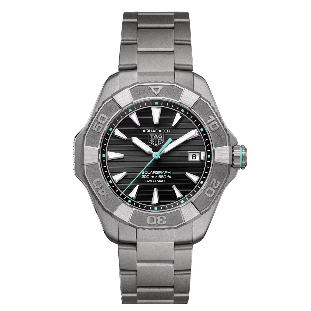 TAG Heuer Aquaracer Professional 200 Solargraph Titanium Solar Quartz Watch WBP1184.BF0008 - Michael Jones Jeweller