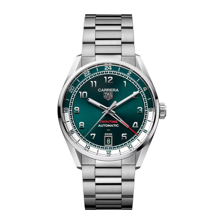 TAG Heuer Carrera Date Twin-Time 41mm Automatic Watch WDA2114.BA0043