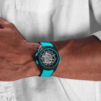 Norqain Wild One Skeleton 42mm Turquoise Automatic Watch N3000.07Q27.B07