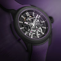 Norqain Wild One Skeleton 42mm Purple Automatic Watch N3000.07Q26.B23.R01