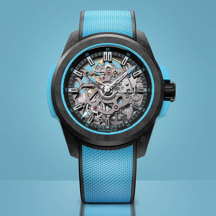 NORQAIN Wild ONE Skeleton 39mm Sky Blue Automatic Watch N3001.07Q02.B02.R01