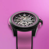 Norqain Wild One Skeleton 39mm Hyper Pink Automatic Watch N3001.07Q04.B03.R01