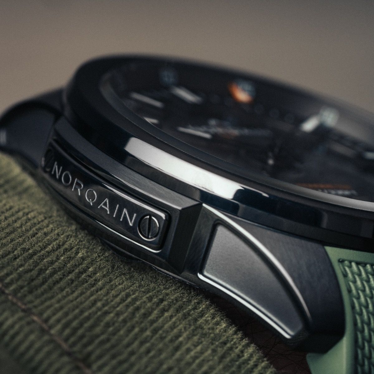 NORQAIN Independence Skeleton 40mm Khaki Automatic Watch N3008.07B01.G01.R01 - Michael Jones Jeweller