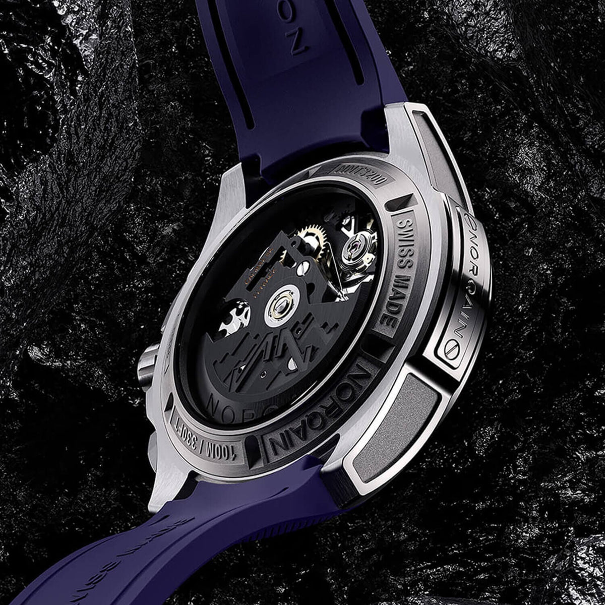 NORQAIN Independence Skeleton 42mm Purple Chrono Automatic Watch N3200.40T03.P01.R01 - Michael Jones Jeweller
