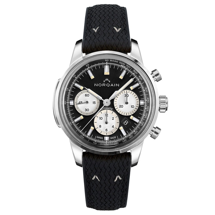 NORQAIN Freedom 43mm Black Automatic Chronograph Watch N2200.18S01.B01.R03