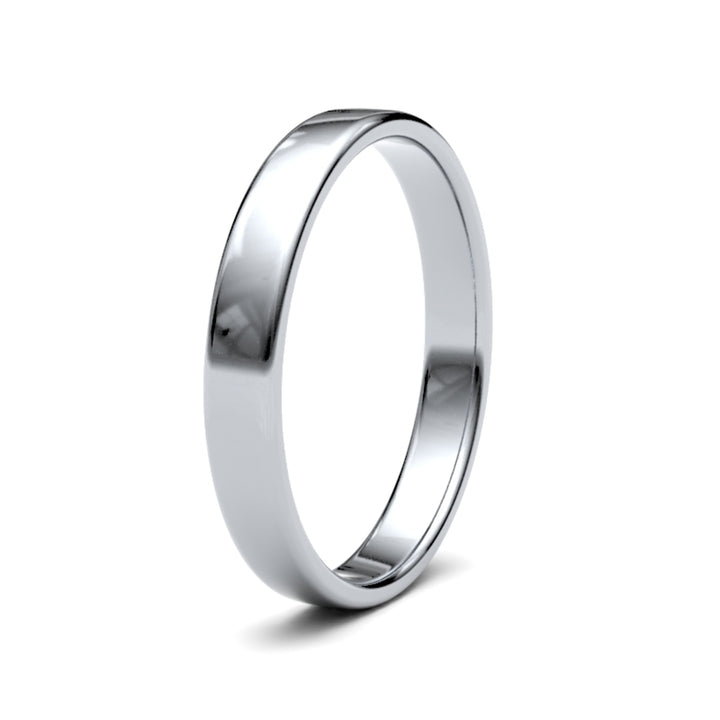 2.5mm Platinum Soft Court Wedding Ring