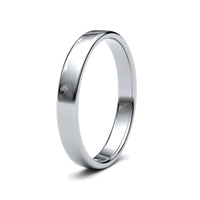 2.5mm Platinum Soft Court Wedding Ring