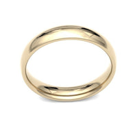 4mm 18ct Yellow Gold Traditional Court Wedding Ring