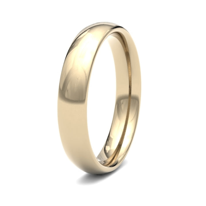 4mm 18ct Yellow Gold Traditional Court Wedding Ring