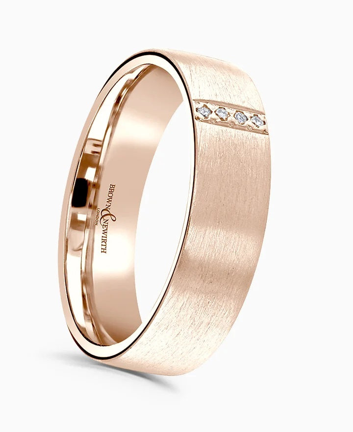 Diamond 0.03ct 9ct Rose Gold Ring by Brown & Newirth - Michael Jones Jeweller