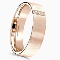 Diamond 0.03ct 9ct Rose Gold Ring by Brown & Newirth