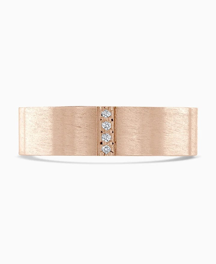 Diamond 0.03ct 9ct Rose Gold Ring by Brown & Newirth